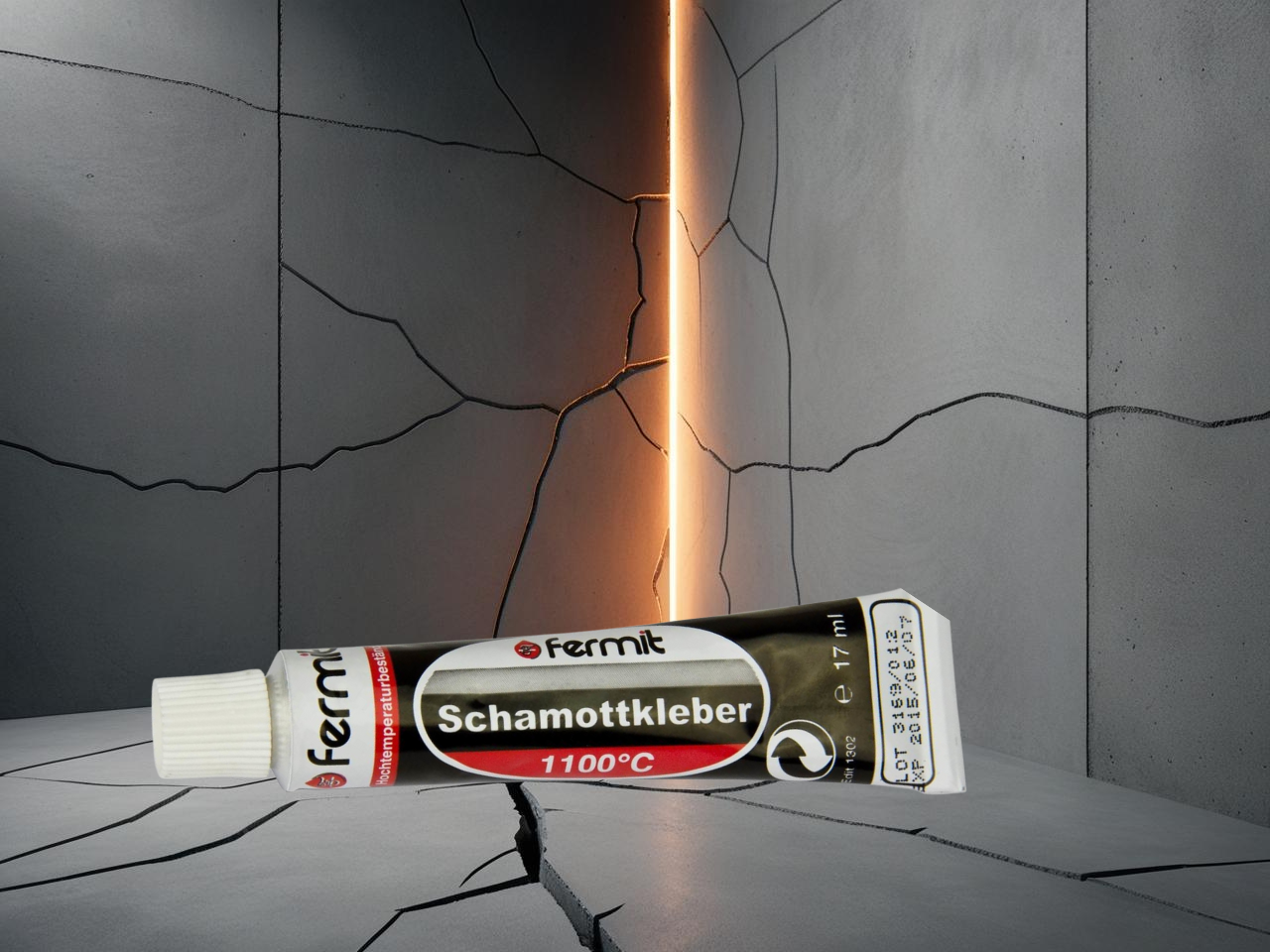 Schamottkleber beige/schwarz